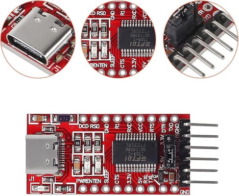 2 قطعة USB إلى TTL محول مسلسل محول نوع-C FT232RL وحدة 3.3 فولت 5.5 فولت FTDI لوحة القطع متوافق مع اردوينو in Saudi Arabia