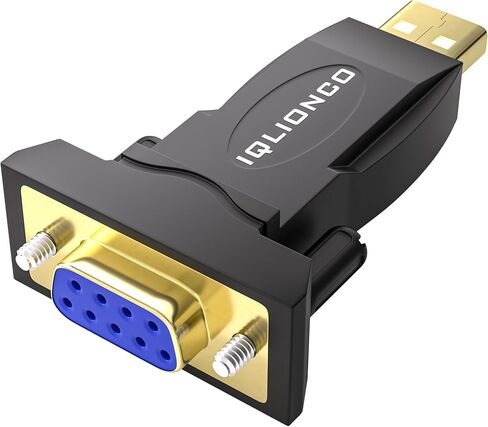 محول تسلسلي USB 2.0 إلى DB9 ذكر RS232 أسود مع شريحة FTDI FT232RL - موصلات مطلية بالذهب - متوافق مع أنظمة التشغيل Windows 11/10 وMac وLinux in Kuwait