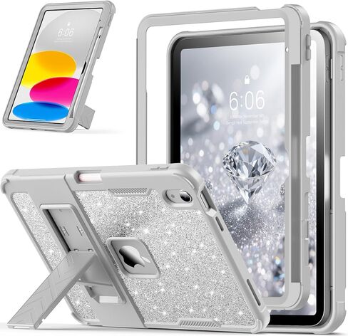 INFILAND Kids Case for iPad A16 11 inch 11th Generation,iPad 10th Generation Case 10.9 Inch, Heavy Duty Shockproof Protective Cover with Kickstand, Glitter Cute Shell for Girls, Women, Kids (Pink) in Saudi Arabia