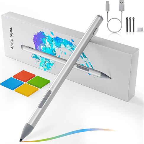 قلم Surface - قلم Surface Pro لجهاز Microsoft Surface Pro 11/9/10/8/X/7/6/5/4/3، شحن سريع USB-C، ضغط 4096، رفض راحة اليد، قلم Surface Pro لجهاز Surface Go 4/3/2/Book/Studio in Kuwait