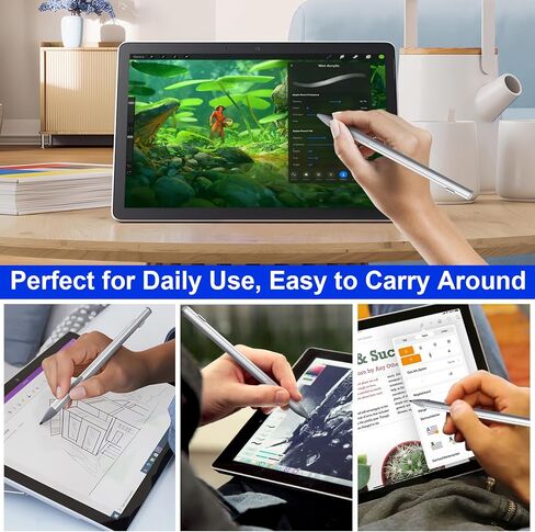 قلم Surface - قلم Surface Pro لجهاز Microsoft Surface Pro 11/9/10/8/X/7/6/5/4/3، شحن سريع USB-C، ضغط 4096، رفض راحة اليد، قلم Surface Pro لجهاز Surface Go 4/3/2/Book/Studio in Kuwait
