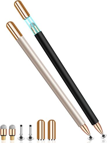 قلم ذو رأس مزدوج، قلم ستايلس لشاشة اللمس، حساسية عالية، أغطية مغناطيسية، قلم ستايلس لهواتف iPhone، iPad، Android، Galaxy Microsoft، Chromebook Tablet، متوافق مع شاشة تعمل باللمس سعوية in Kuwait