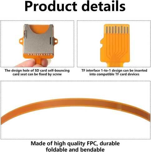 Memory Card Kit Male to Female Extension Soft Flat FPC Cable Extender Card Flexible Extension Cable for Phones Tablet in Saudi Arabia