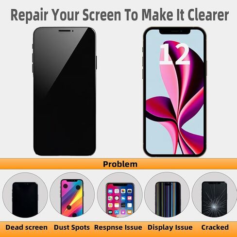 لاستبدال شاشة iPhone 12، شاشة iPhone 12 المتوافقة مع مجموعة إصلاح واستبدال سهلة الصنع. in Kuwait