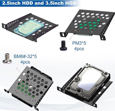 خزانة خادم صغيرة GeeekPi DeskPi RackMate TT لأجهزة الكمبيوتر الصغيرة/الشبكة/الخوادم/معدات الصوت/الفيديو، مع رف رف 7 بوصة 0.5U in Kuwait