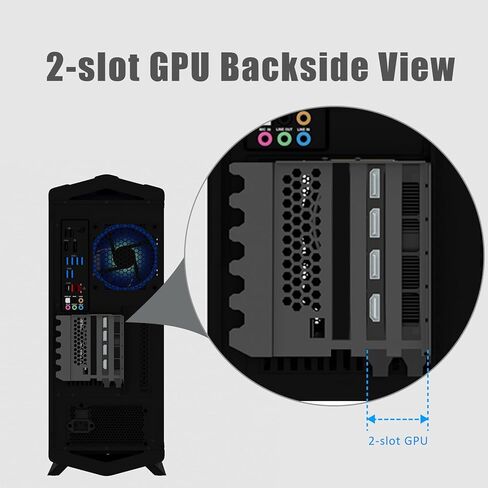 GLOTRENDS PCIe 5.0 GPU دعم قوس للتركيب الرأسي لوحدة معالجة الرسومات 2-Slot، RTX5090(Ti) RX9070(XT) GPU جاهز، يشغل لوحة دعامة PCIe/PCI ذات 7 فتحات للتثبيت in Saudi Arabia