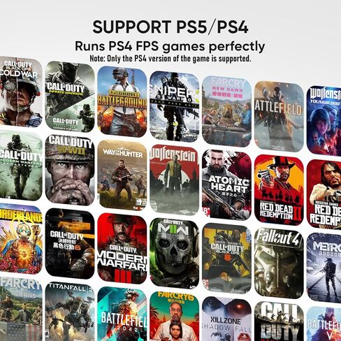 وحدة تحكم حركة MYKEMETEK الاحترافية FPS متوافقة مع PS5|PS4 - تصويب دقيق، تجربة غامرة في القتال بالأسلحة النارية، ردود فعل أصلية، وقت تشغيل 10 ساعات، لاسلكي 2.4 جيجا هرتز، يدعم جميع ألعاب FPS مثل Call of Duty وBattlefield in Saudi Arabia