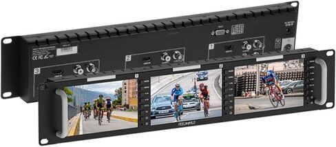 FEELWORLD Triple 5.5" 2RU 1920×1080 Broadcast LCD Rack Mount Monitor with 3G-SDI, HDMI, AV Input and Output T51PLUS in Saudi Arabia