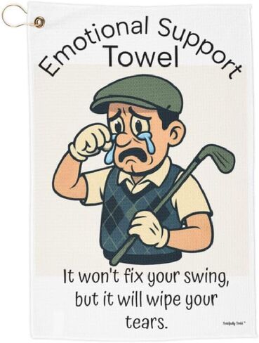 Funny Golf Towel. Emotional Support Clip-On Towel Ideal for Golfers, Coaches, Tournaments. Gifts for Dads or Husbands. Sports Themed Towel in Saudi Arabia