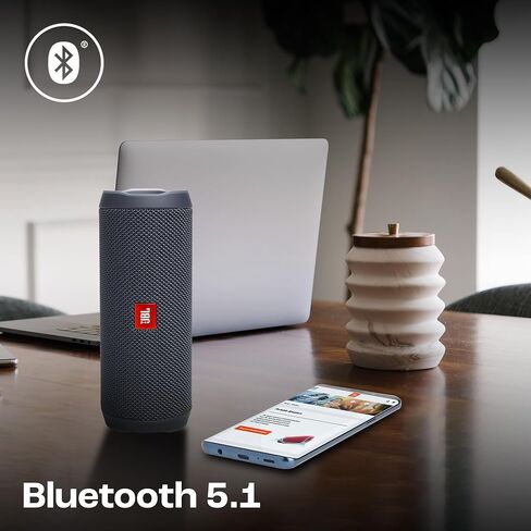 JBL Flip Essential 2 - مكبر صوت بلوتوث محمول، صوت قوي وجهير عميق، IPX7 مقاوم للماء، 10 ساعات من وقت اللعب للمنزل والخارج والسفر (Gun Metal) in Saudi Arabia