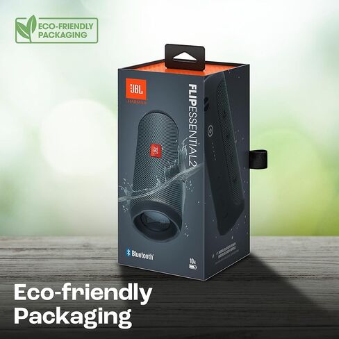JBL Flip Essential 2 - مكبر صوت بلوتوث محمول، صوت قوي وجهير عميق، IPX7 مقاوم للماء، 10 ساعات من وقت اللعب للمنزل والخارج والسفر (Gun Metal) in Saudi Arabia