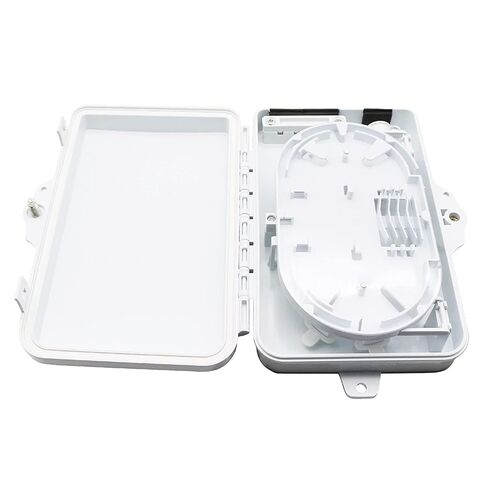 صندوق توزيع الألياف FTTH | صندوق مقسم ذو 4 منافذ مع 4 محولات مقرنة SC APC وضفيرة توصيل SCAPC أحادية الوضع | صندوق طرفي خارجي مقاوم للطقس من الألياف الضوئية FTTH مزود بالانصهار in Kuwait