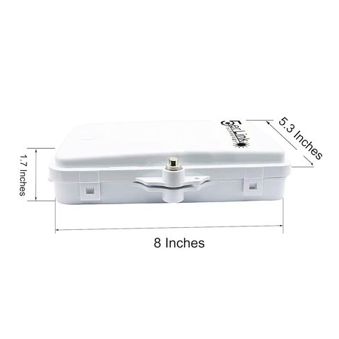 صندوق توزيع الألياف FTTH | صندوق مقسم ذو 4 منافذ مع 4 محولات مقرنة SC APC وضفيرة توصيل SCAPC أحادية الوضع | صندوق طرفي خارجي مقاوم للطقس من الألياف الضوئية FTTH مزود بالانصهار in Kuwait