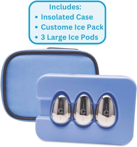 Ice Pod Cooler Set 3-Pack, Relax with Feng Fu Ice Therapy, Compatible with the Cool Cura Go Neckband, Headache Relief, Stress Relief, Anxiety Relief Items, Self Care, Ice pack Gadgets in Saudi Arabia