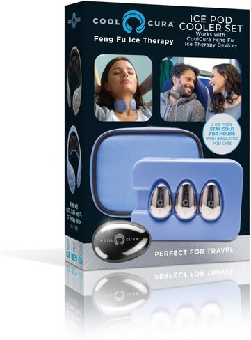Ice Pod Cooler Set 3-Pack, Relax with Feng Fu Ice Therapy, Compatible with the Cool Cura Go Neckband, Headache Relief, Stress Relief, Anxiety Relief Items, Self Care, Ice pack Gadgets in Saudi Arabia