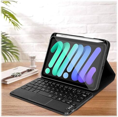 SaharaCase Designed for use with iPad mini (6th Generation 2021) Protection Bundle, Keyboard Folio Case with Tempered Glass Screen, Black (TB00061-ZD00030) in Saudi Arabia