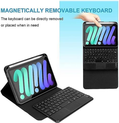 SaharaCase Designed for use with iPad mini (6th Generation 2021) Protection Bundle, Keyboard Folio Case with Tempered Glass Screen, Black (TB00061-ZD00030) in Saudi Arabia