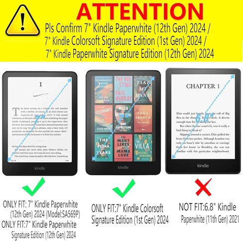 Case for 7" Kindle Paperwhite/Signature Edition/Kindle Colorsoft Signature Edition(12th Generation, 2024 Release), Premium Ultra Thin and Lightweight Durable Cover, Auto Sleep Wake, Rose Gold in Saudi Arabia