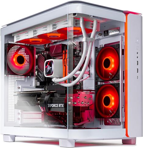 كمبيوتر سطح المكتب Skytech King 95 للألعاب، Ryzen 7 9800X3D 4.7 جيجا هرتز (5.2 جيجا هرتز Turbo)، AMD RX 9070 XT 16 جيجا، 2 تيرابايت Gen4 NVMe SSD، 32 جيجا DDR5 RAM 6000 RGB، 1000 وات ذهبي PSU، 360 مم ARGB AIO، واي فاي، ويندوز 11 in Kuwait