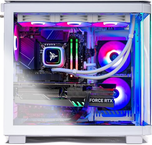 كمبيوتر سطح المكتب Skytech King 95 للألعاب، Ryzen 7 9800X3D 4.7 جيجا هرتز (5.2 جيجا هرتز Turbo)، AMD RX 9070 XT 16 جيجا، 2 تيرابايت Gen4 NVMe SSD، 32 جيجا DDR5 RAM 6000 RGB، 1000 وات ذهبي PSU، 360 مم ARGB AIO، واي فاي، ويندوز 11 in Kuwait