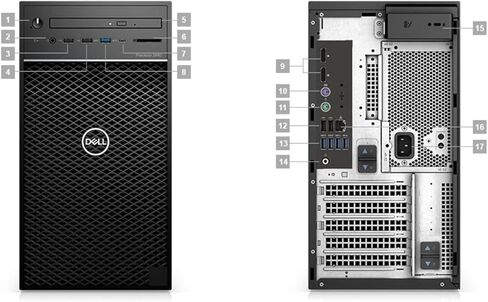 Dell Precision 3640 Workstation Desktop | Core i9-10900 - 1TB HDD Hard Drive - 32GB RAM | 10 cores @ 5.2 GHz Win 11 Pro Black (Renewed) in Saudi Arabia