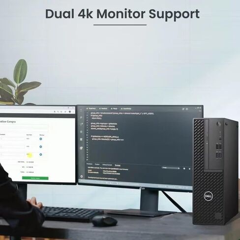 Dell OptiPlex SFF Desktop PC | Intel Core i5-10th Gen | 16GB DDR4 RAM | 256GB SSD | Dual 24" Monitor | Wireless Keyboard Mouse | Built-in WiFi | Business Office Computer | Windows 11 Pro (Renewed) in Saudi Arabia