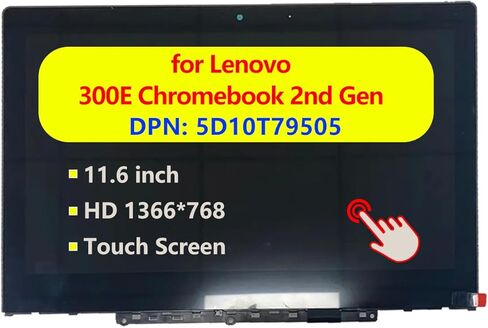 Replacement for Lenovo 300e Chromebook 2nd Gen 81MB Laptop Touchscreen Display LCD Touch Screen Module Digitizer Assembly with Bezel 5D10T79505 in Saudi Arabia