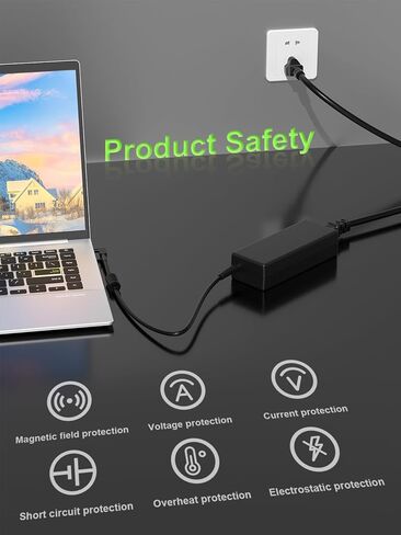 شاحن 65 واط متوافق مع Acer Aspire 14 15 5 3 1 R14 R13 V13 Vero/Go 14 15، Spin 1 3 5، Swift 5 3 1 11 12، Chromebook R 11 R 13 14 15 CB3 CB5 C720، TravelMate P2 P4 P6 X3 لاب توب in Kuwait