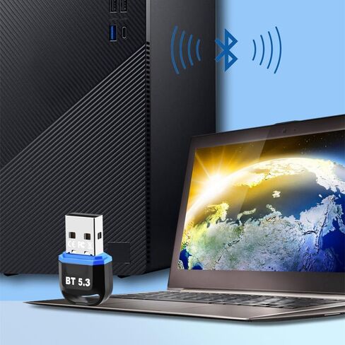 بلوتوث دونجل بلوتوث USB Stick، محول بلوتوث 5.3 للكمبيوتر الشخصي والكمبيوتر المحمول وسطح المكتب in Kuwait