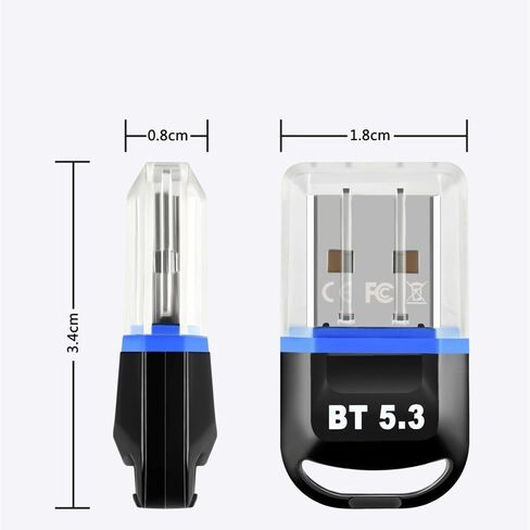 بلوتوث دونجل بلوتوث USB Stick، محول بلوتوث 5.3 للكمبيوتر الشخصي والكمبيوتر المحمول وسطح المكتب in Kuwait