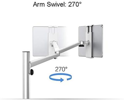 UP-8 Multifunction 3in1 Computer Floor Stand for All Laptop/Tablet PC/Smartphone Holder Height/Angle Adjustable with Mouse Tray in Kuwait