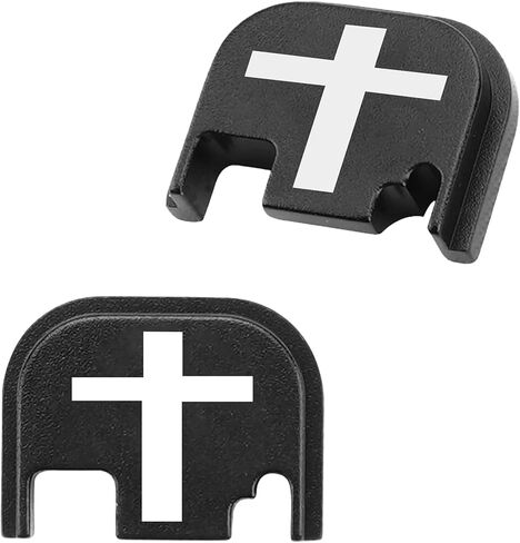 2 Pcs Rear Cover Slide Back Plates for Glock Gen 1-4, Aluminum Rear Cover Plate for Glock 17 19 21 22 23 24 26 27 29 30 31 32 33 34 35 36 37 38 39 40 41 Engraved Back Rear Plate (Skull) in Saudi Arabia