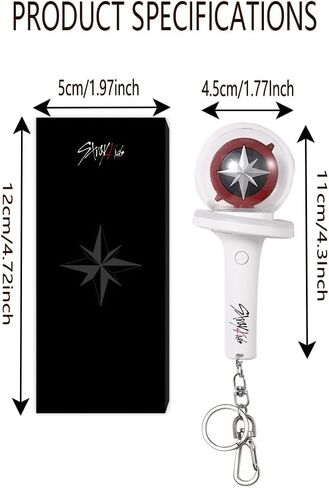 Kpop Stray Kids Light Stick Ver 2 Keychain Concert Fan Gift SKZ Goods Light Stick Color and Speed ​​Adjustable Includes 15 Modes in Saudi Arabia