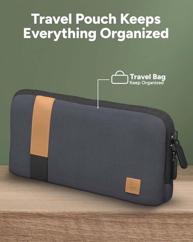 ZAGG Desktop Essentials Travel Kit for iPad, Tablets & Phones – Bluetooth Keyboard, Mouse, Qi Wireless Charger, HDMI & International Power Adapters in Compact Carrying Case in Saudi Arabia