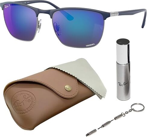 نظارات شمسية راي بان RB3686 CHROMANCE مربعة الشكل للرجال والنساء مع مجموعة نظارات RAYBAN الرسمية in Saudi Arabia