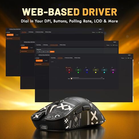 MAGIC-REFINER X2 Superlight Wireless Gaming Mouse,BK3633 Tri-Mode BT/2.4G Wireless/Wired Mouse with Grip Tape,25000DPI,1000Hz Polling Rate,500mAh,Large Size,5 Programmable Buttons for Pc/Mac,Black PRO in Saudi Arabia