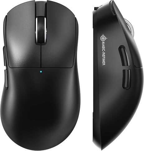 ماوس الألعاب اللاسلكي MAGIC-REFINER X2 Superlight، BK3633 ثلاثي الوضع BT/2.4G ماوس سلكي/لاسلكي مع شريط قبضة، 25000 نقطة لكل بوصة، معدل الاقتراع 1000 هرتز، 500 مللي أمبير، حجم كبير، 5 أزرار قابلة للبرمجة لجهاز الكمبيوتر/Mac، أسود PRO in Kuwait