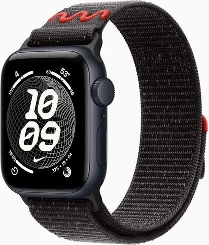 Apple Watch SE 3 [GPS + Cellular, 40mm] Midnight Aluminum Case with Midnight Black Nike Sport Loop, One Size (Renewed) in Saudi Arabia