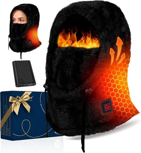 Heated Balaclava Cold Winter Gifts for Women Rechargeable 6000 mAh Battery Packs Warm Gift in Kuwait