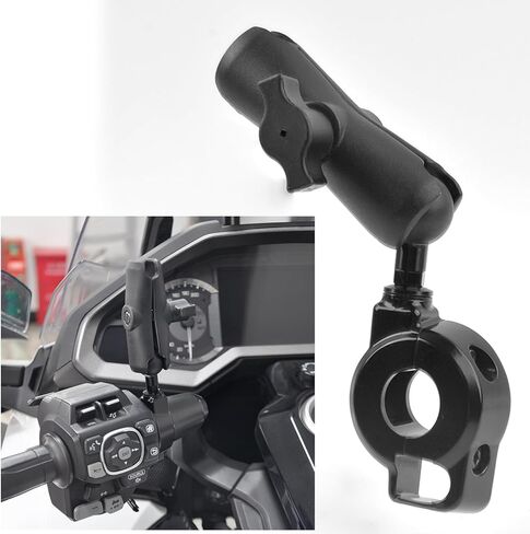 PANICAL Motorcycle for Honda Goldwing GL1800 F6B DCT 2018-2026 Parts Special Vehicle Handlebar Phone Holder Paired 25mm 1" Ball Head Adapter Holder Aluminum Alloy (Mobile Phone Holder A) in Saudi Arabia