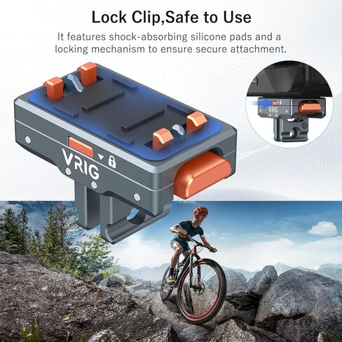 VRIG Quick Release Mount 2.0, Safety Lock Mechanism Magnetic Base for Insta 360 X5/ X4 Air/Ace Pro 2/ Ace Pro/Ace, Aluminum Alloy, Strong Magnet and Foldable 2-Prong Mount, AC-64 in Saudi Arabia