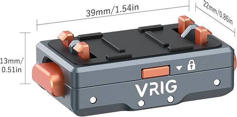 VRIG Quick Release Mount 2.0, Safety Lock Mechanism Magnetic Base for Insta 360 X5/ X4 Air/Ace Pro 2/ Ace Pro/Ace, Aluminum Alloy, Strong Magnet and Foldable 2-Prong Mount, AC-64 in Saudi Arabia