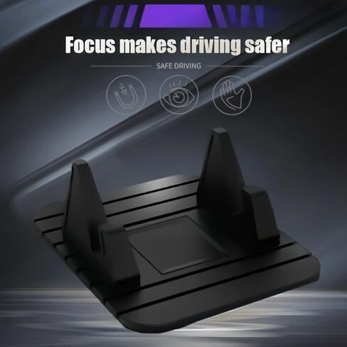 Car Phone Holder, Dashboard Cell Phone Holder with Non-Slip Silicone, Universal Car Dashboard Phone Holder with 120°Viewing Angle for Safe Driving and Navigation, Compatible with Smartphones in Saudi Arabia