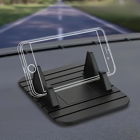Car Phone Holder, Dashboard Cell Phone Holder with Non-Slip Silicone, Universal Car Dashboard Phone Holder with 120°Viewing Angle for Safe Driving and Navigation, Compatible with Smartphones in Saudi Arabia