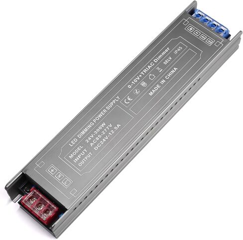 مشغل LED قابل للتعتيم، مصدر طاقة 100 واط 85 فولت - 277 فولت تيار متردد إلى 24 فولت تيار مستمر، محول هادئ وصغير الجهد المنخفض لإضاءة الشريط in Kuwait