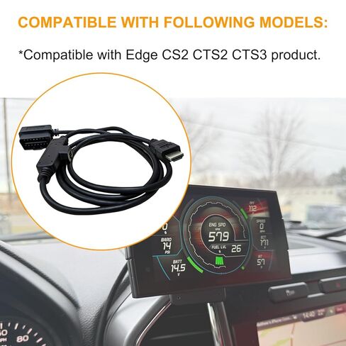 OBD2 to HDMI Adapter Cable Compatible with Edge CS2/CTS2/CTS3 Monitors - OEM-Spec Plug & Play Interface Connector - Durable Automotive Diagnostic Tool Part# H00008000 in Saudi Arabia