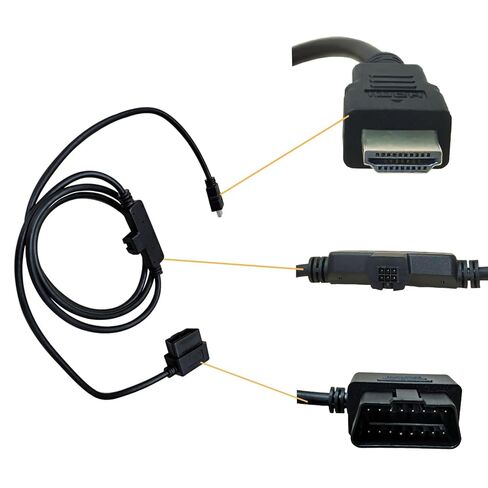 OBD2 to HDMI Adapter Cable Compatible with Edge CS2/CTS2/CTS3 Monitors - OEM-Spec Plug & Play Interface Connector - Durable Automotive Diagnostic Tool Part# H00008000 in Saudi Arabia