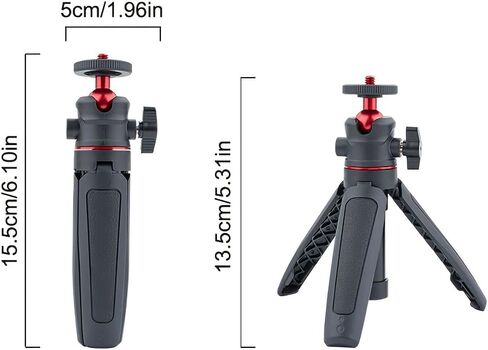 Camera Tripod, 3-Section Extendable Tripod with Ball Head Portable Desktop Stand for Smartphones, Cameras & Live Streaming, Lightweight & Durable Design, Compatible Dv Camcorders, Camera Accessory in Saudi Arabia