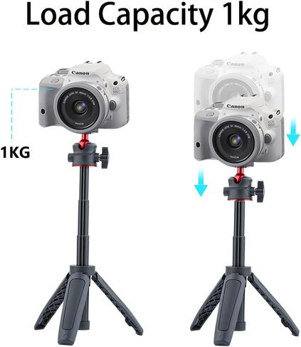 Camera Tripod, 3-Section Extendable Tripod with Ball Head Portable Desktop Stand for Smartphones, Cameras & Live Streaming, Lightweight & Durable Design, Compatible Dv Camcorders, Camera Accessory in Saudi Arabia