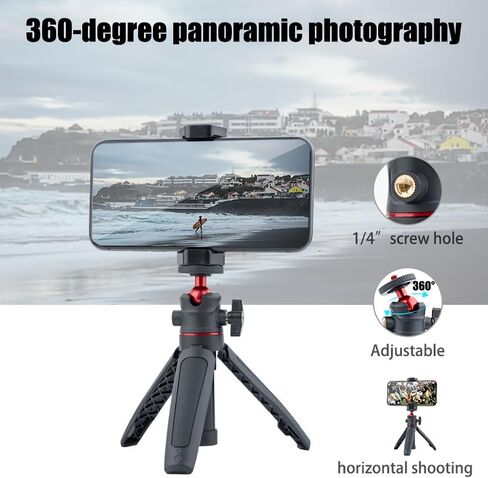 Camera Tripod, 3-Section Extendable Tripod with Ball Head Portable Desktop Stand for Smartphones, Cameras & Live Streaming, Lightweight & Durable Design, Compatible Dv Camcorders, Camera Accessory in Saudi Arabia